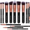 SHANY Pennelli per trucco - Rose All Day - Set di 14 pennelli - Set di pennelli per fondotinta, cipria, correttore, ombretto, set completo di pennelli per trucco Kabuki in oro rosa - 14 pezzi