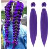 Generic 2 Pezzi 66cm Estensioni di Capelli Viola Trecce Sintetiche Pre-Allungate, Violas Capellis Finti Trecces Parrucca Festa Halloween Costume Cosplay