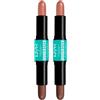 NYX Professional Makeup Duo Contouring Wonderstick Tonalità 05 Medium Tan a Doppia Punta Corregge Scolpisce Illumina Ultra Modulabile Formula Vegana - 2 Stick Contouring da 8g