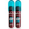 NYX Professional Makeup Lip I.V. Gloss Stain Idratante 2in1 Lipgloss e Tinta Labbra Applicatore a Goccia Formula Vegana con Vitamina B12 e Magnesio Tonalità 14 Mauve N' Moist - 2 Lipgloss da 5ml