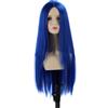 Naroote Parrucca per Capelli Lunghi Lisci, Parrucca con Parte Centrale Resistente Al Calore per Feste di Natale Cosplay (BLUE)