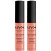 NYX Professional Makeup Soft Matte Lip Cream Tinta Labbra Tonalità Stockholm Lunga Durata Finish Matte Cremoso Leggero Colore Extra Pigmentato - 2 Rossetti da 8ml