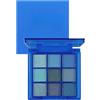 WAHRE Tavolozza di ombretti blu in 9 colori, palette di ombretti glitterati luccicanti, da donna, impermeabili e resistenti al sudore, a lunga durata, ipoallergenici