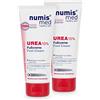 numis med Crema per piedi con 10% di urea - lenitiva molto secchi e ruvidi | cura della pelle vegana senza siliconi, parabeni, oli minerali - confezione da 2 (2x 100 ml)