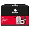 Adidas, Confezione Regalo Team Force: Profumo Uomo 50 ml, Deodorante Spray 150 ml e Trousse da Viaggio
