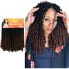 Ser Mulher NINA SOFT DREAD LOCK - Extensions Dreads per crochet braids removibili 35cm 360gr (T-30 Castano Scuro Degradee)