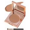 JIABAOZ Colored Clay Cc Undereye Corrector, Under Eye Concealer, Hydrating Concealer, Color Corrector for Dark Circles with Brush (Medium-Tan Peach)