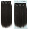 Ser Mulher Extension Capelli + Clip, Lisci e Lunghi 60 cm - 7 Tessiture/7 Pezzi, Set per Allungare e Volumizzare, Leggere e Morbide, Facile Applicazione, Peso 228 g (Natural Black Honey Blonde Meches), THELMA