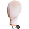 Sharplace Supporto per cappelli da 11 pollici in velluto con testa di manichino da parete per uso aziendale, Beige