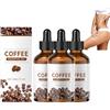 VKaoess olio di caffè antirughe, olio di caffè complesso rassodante per la pelle con caffeina - lozione rassodante per la pancia e le braccia per post perdita di peso (3 bottiglie)