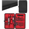 ISO TRADE Manicure Pedicure Set Nail Clippers Professional Grooming Kit, Nail Tools with Luxurious Travel Case Pushers and Tidy 8869