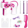 LUTTIO Macchina elettrica per intrecciare i capelli automatica, set fai da te per trecce a 3 ciocche per acconciature e decorazioni, avvio con un clic, torsione rapida, regalo per ragazze (rosa e