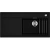 BLANCO ETAGON XL 6S - Lavello in granito in silgranito nero, tipo di montaggio: incasso dall'alto, per mobili da 60 cm di larghezza, concetto di sistema con guide ETAGON versatili, 100 x 51 x 20,2 cm