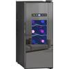 HOMCOM Frigorifero per vino 12 bottiglie 30L 8-18℃ Doppio frigorifero termoelettrico per bottiglie con porta in vetro, frigorifero per bevande con luce LED, piccolo frigorifero per vino con touch