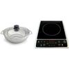 Mr. Induction Piano cottura a induzione SPT SR-964TS-42BA 1300W + pentola combinata in acciaio inox