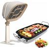 HSRG Cappa aspirante da tavolo, mini cappa aspirante portatile per uso domestico, forte aspirazione 3200 giri/min, facile da pulire, a basso rumore, adatta per casa, cucina, pentola calda, barbecue