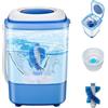 LFHWHKJ Mini lavatrice e asciugatrice portatile, lavatrice for scarpe con scarico dell'acqua, lavatrice con timer rotativo for casa, dormitorio, appartamento, camper, viaggi, esterno(Blue)