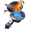 Generico Cucina A Gas A 1 Fuoco, Cucina Da Banco Da 9-18 KW, Piano Cottura A Gas Da Tavolo Commerciale A Risparmio Energetico, Con Protezione Antispegnimento(NG,12 nozzles)