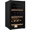 Générique Cantina per vino di servizio - 22 bottiglie - 92 litri - Piastrelle in legno - Temperatura 6 a 14°C - Porta vetrata doppio vetro