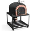 MAESTRO FERRETERO MOVELAR - Forno a legna da ardere per esterni, modello GRAN CANÁRIA (nero, 596 x 100 x 100 cm) isolato con sughero e 3 coperture in ceramica