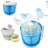 Msuiiixcccc Hand Cranked Mini Portable Washing Machine Non-Electric Spin Dryer with Automatic Drain Top Washer/Dryer for Camping Apartments Or Student Dorm Room Upgraded (Color : Upgraded) (Basic Type )