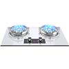ARrase Fornello a gas, piano cottura in acciaio inossidabile da 17760 BTU/piano cottura a gas integrato, 2 fuochi, fiamma alta a nove camere, timer di spegnimento GPL/GN (Size : NG)