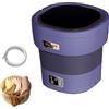 Generic Mini Lavatrice Pieghevole 31X31X33cm Lavatrice Portatile 2 In 1 Pulizia Profonda Capacità Di 18L Perfetta Per Campeggio, Lavare Vestiti Per Oggetti Piccoli(Purple)