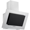 Respekta Cappa aspirante senza ingombro/cappa inclinata 60cm / struttura in acciaio inox nero con pannello copriluce in vetro/funzione di espulsione e ricircolo dell'aria / CH2060SBM / B / 57-63dB