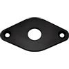 Musiclily Pro 9,6mm Curvo Forma Diamante Piastra Ricevi Jack Plate Nero | Acciaio,per Chitarra Elettrica e Basso