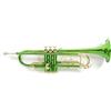 GEWA Roy Benson Bb Trumpet TR-101E (alesaggio ML, valvole in acciaio inox, leadpipe in ottone dorato, design elegante, in custodia rettangolare leggera, con funzione di zaino), Verde