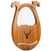 Futchoy Arpa, Die Holz Leier 16 corde con chiave per accordatura per principianti, strumento musicale portatile (colore legno)
