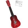 LEXiBOOK Voice My First Chitarra 6 Corde in Nylon 53 cm Guida Inclusa K200TV Rosso/Nero