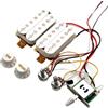 DGRTYG Pickup Humbucker Per Chitarra Con Interruttore A 3 Vie Potenziometro 500K Cablaggio 1T1V Precablato Nero(White)
