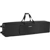 McGrey KBT-3223-88 Carrello da trasporto con ruote per tastiera e pianoforte con 88 tasti, leggero, confortevole e robusto, imbottitura interna spessa, zaino imbottito, impermeabile, nero