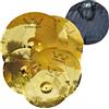 WAMBOOKA STEALTH - Set Piatti Basso Volume 5 Pezzi (14 Hi-Hat, 16 Crash, 18 Crash, 20 Ride + Custodia) - Piatti Silenziosi ma con Suono Realistico, Ideali per Studio e Pratica - Borsa Inclusa