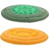 Vaguelly 2pezzi Delicate Sound Bowl Pads Cuscini Religiosi Ricamato Per Meditazione e Decorazione Yoga e Arancione Doppio e Design Elegante