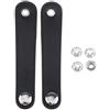 F Fityle 13,5 Cm / 14 Cm Cinghie a Soffietto/Fibbia a Soffietto Fisarmonica, Pelle PU Nera, 11,4 centimetri