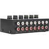 HERCHR Mini Mixer Audio Stereo Mixer di Linea Stereo a 6 Canali Per Piccoli Club O Bar, Come Mixer Per Chitarre, Bassi, Tastiere