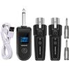 Gungtj Wireless Microphone, 10 Channels Wireless Mic Adapter, Rechargeable Transmitter and Receiver for Audio Mixer, Electric Guitar, Bass, Sound Systems, Lightweight, Sturdy Design