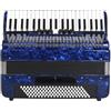 HDYNUZ Fisarmonica Professionale 41 Tasti 120 Strumenti a Tastiera Bassi Fisarmonica con Tracolla Borsa per Fisarmonica per Esame di Grado per Principianti per Adulti Gioco Professionale (Color : Blue)