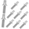 ibasenice 10 Pezzi Viti per Tamburo Rullante in Ferro Argentato M6x15mm Superficie Liscia e Montaggio Sicuro per Batteristi Professionisti e Amatoriali