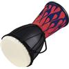 Tyenaza Africano Djembe Drum, 4 pollici Djembe Drum Folk Hand Hand Bongos Good Sound Musical Strument (Fiamma blu)