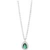 Mabina Gioielli MABINA - Girocollo in argento 925/°°° smeraldo sint zirconi | Cool or Rétro?