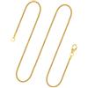 EDELIND Catenina modello Snake compatta ovale Donna in oro giallo,14 carati 585, largh. 1,2 mm, p. 4 g, lungh. 45 cm, con chiusura ad aragosta, marchio di garanzia made in Germany