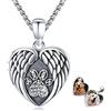 Eusense Medaglione Apribile per Foto Immagini Medaglioni Collana 925 Argento Ciondolo Regali per Donna Mamma Ragazza Figlia Festa della Mamma Festa del Papà, 18 * 25 mm, Argento sterling