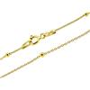 WANDA PLATA, Catena per Donna in Argento Sterling 925 placcato in oro con sfere, 40 cm