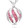 Morella Catenina Donna Angelo Custode in Acciaio Inox 70 cm con Ciondolo Spirale e Sfera zirconi Ø 16 mm in Sacchetto di Velluto