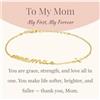 GAVU Bracciale da Donna in Argento Placcato Oro con Scritta Mama, Bracciale Oro Donna con Dedica, Regalo Originale per Mamma