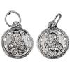 Minoplata Medaglia scapolare in argento sterling Vergine del Carmen e Sacro Cuore, 14mm, Argento Sterling, no