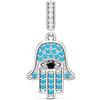 MariaFonte Charm New 2025 Compatibile Tutte Marche Pendente Mano Occhio Blu Compleanno Anniversario Ciondoli Originale Bead Argento 925 Mamma Portafortuna Cuore Natale